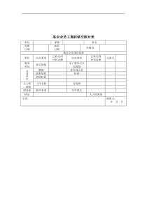 某企业员工离职移交核对表