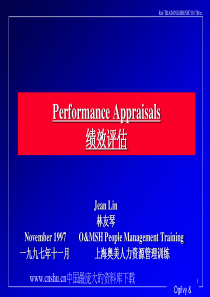 Performance Appraisals绩效评估(ppt 12)