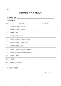 甲级机构现场考核表doc-现场考核材料交接单