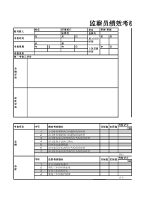 监察员绩效考核表