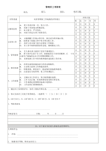 管理員工考核表