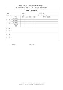 管理才能考核表(1)