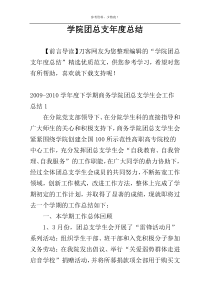 学院团总支年度总结