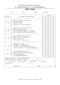 绩效考核-普通员工考核表