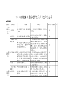 XXXX年新胜乡卫生院对村公共卫生考核标准