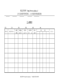 第七节 工人请假卡