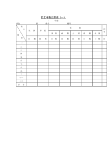 第二节员工考勤记录表（一）