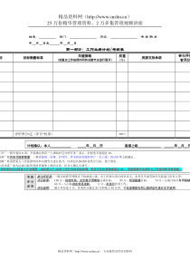 绩效计划考核表（DOC 3页）