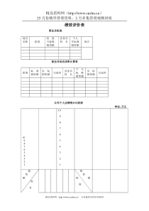 绩效评价表