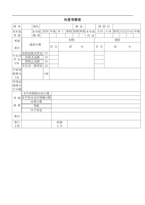 考核与激励表格—年度考绩表(doc)