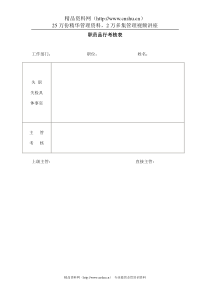 职员品行考核表(1)