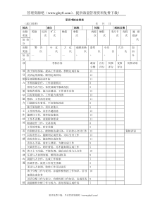 职员考核安排表