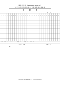 考勤表（DOC1页）
