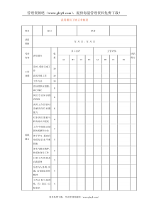 试用期员工转正考核表