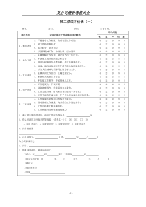 超完备的绩效考核样表大全