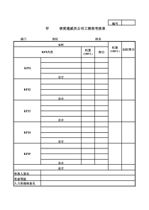 通威集团考核用表汇总表