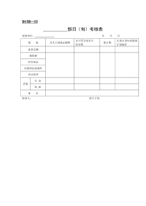 部日（旬）考核表