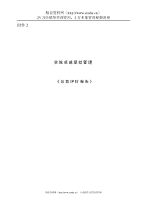 【实施卓越绩效管理《自我评价报告》】（DOC30页）(1)