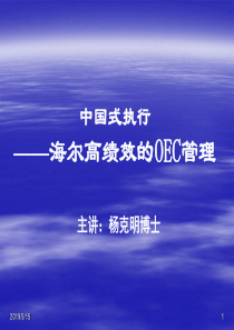 中国式执行海尔高绩效的OEC管理(1)