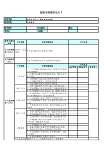 副总绩效记分卡