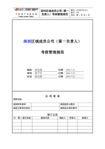 区域公司负责人考核指引