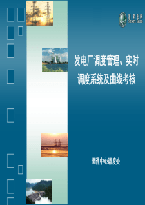 发电厂调度管理、实时调度系统及曲线考核课件