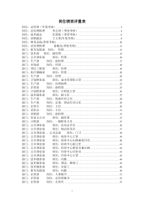 各部考核指标说明