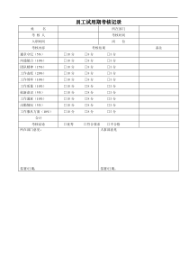 员工试用期考核记录016