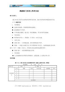 奥康部门负责人考评办法