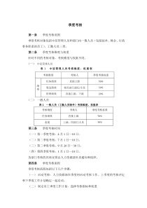 季度考核实施办法