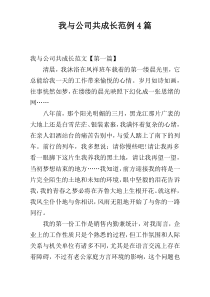 我与公司共成长范例4篇