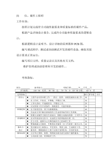 岗位工作内容和年度定性考核指标-硬件工程师