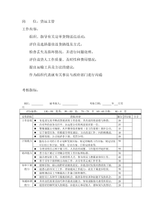 岗位工作内容和年度定性考核指标-货运主管