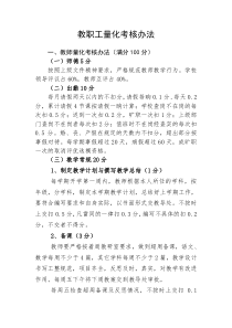 教师量化考核办法 Microsoft Word 文档