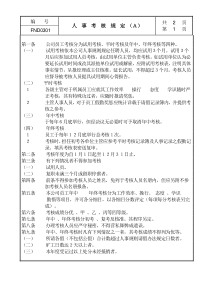 某公司人事考核相关规定