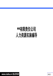 某有限公司人力资料实施绩效考核辅导