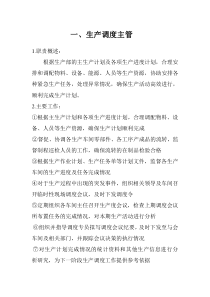 生产部岗位绩效考核与实施细则(部分内容)