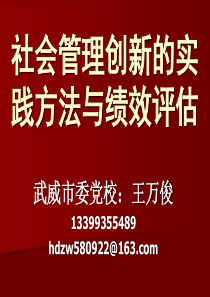 社会管理的实践方法与绩效评估