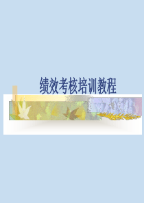 经典绩效考核培训