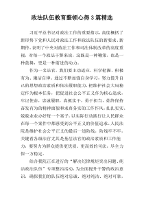 政法队伍教育整顿心得3篇精选