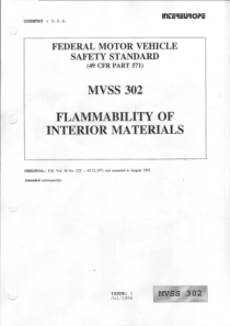 FMVSS 571.302 Standard No. 302; Flammability of in