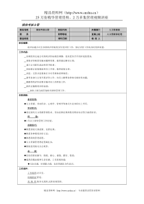 绩效考核主管岗位说明书(1)