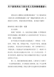 关于新闻类实习报告范文范例集锦最新4篇