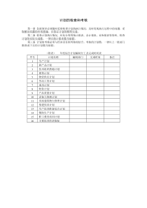 计划的检查和考核