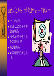 面纱之后：绩效评估中的政治（PPT 9页）