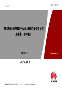 BSC6900GSM基于WebLMT的操作维护使用指南(客户版)V1