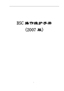 BSC操作维护手册