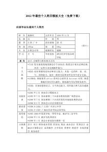 XXXX年最佳个人简历模板大全