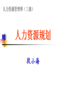 9月20日人力资源规划(3级)