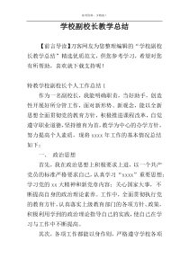 学校副校长教学总结